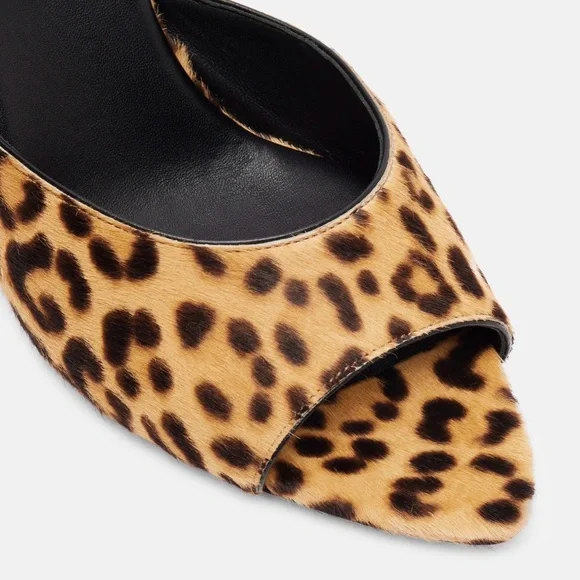 AQUAZZURA Bisous 85 leopard-print calf hair mules - Picture 6 of 9